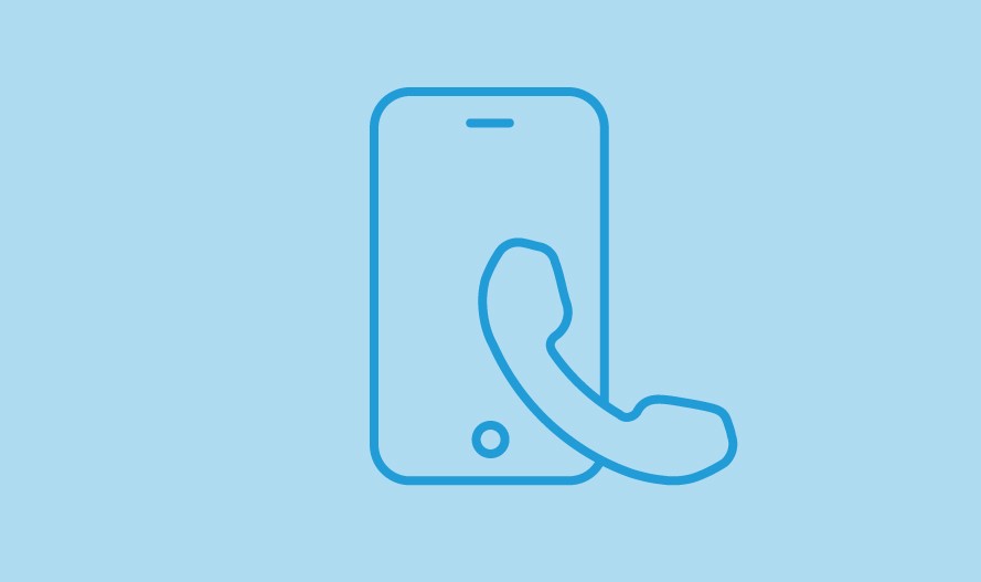 Teléfono celular gratis icono - Azul