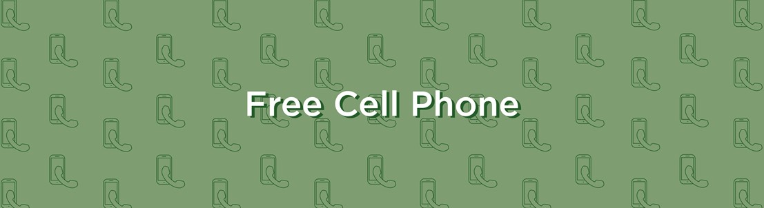banner de programa de teléfono celular gratis - verde