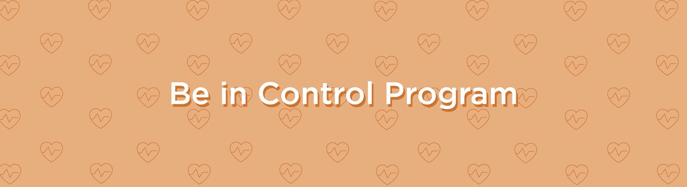 Be in Control Program banner - orange
