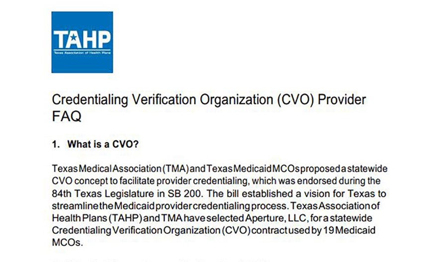 Preguntas frecuentes de profesionales médicos de organizaciones de verificación de credenciales (CVO) Aprenda más