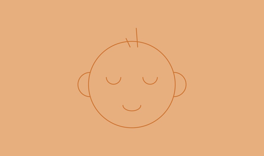 Consulta de niño sano icono - Naranja