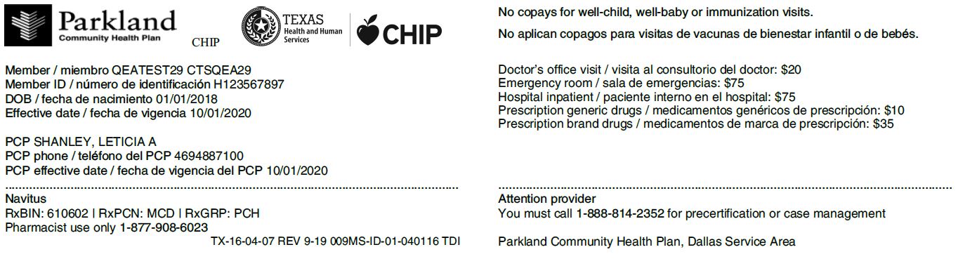 CHIP ID Card Example